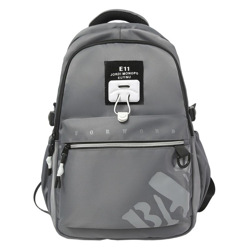Casual Nylon Backpack With Large Capacity And Letter Printing Design For Daily