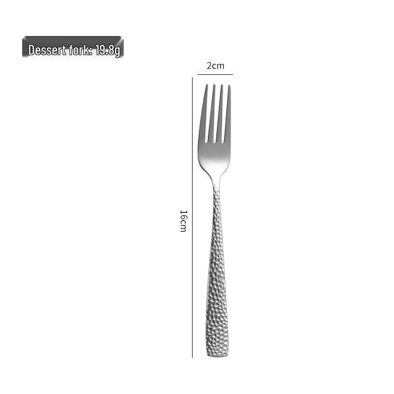ZISIZ 304 Stainless Steel Hammered Dinner Fork