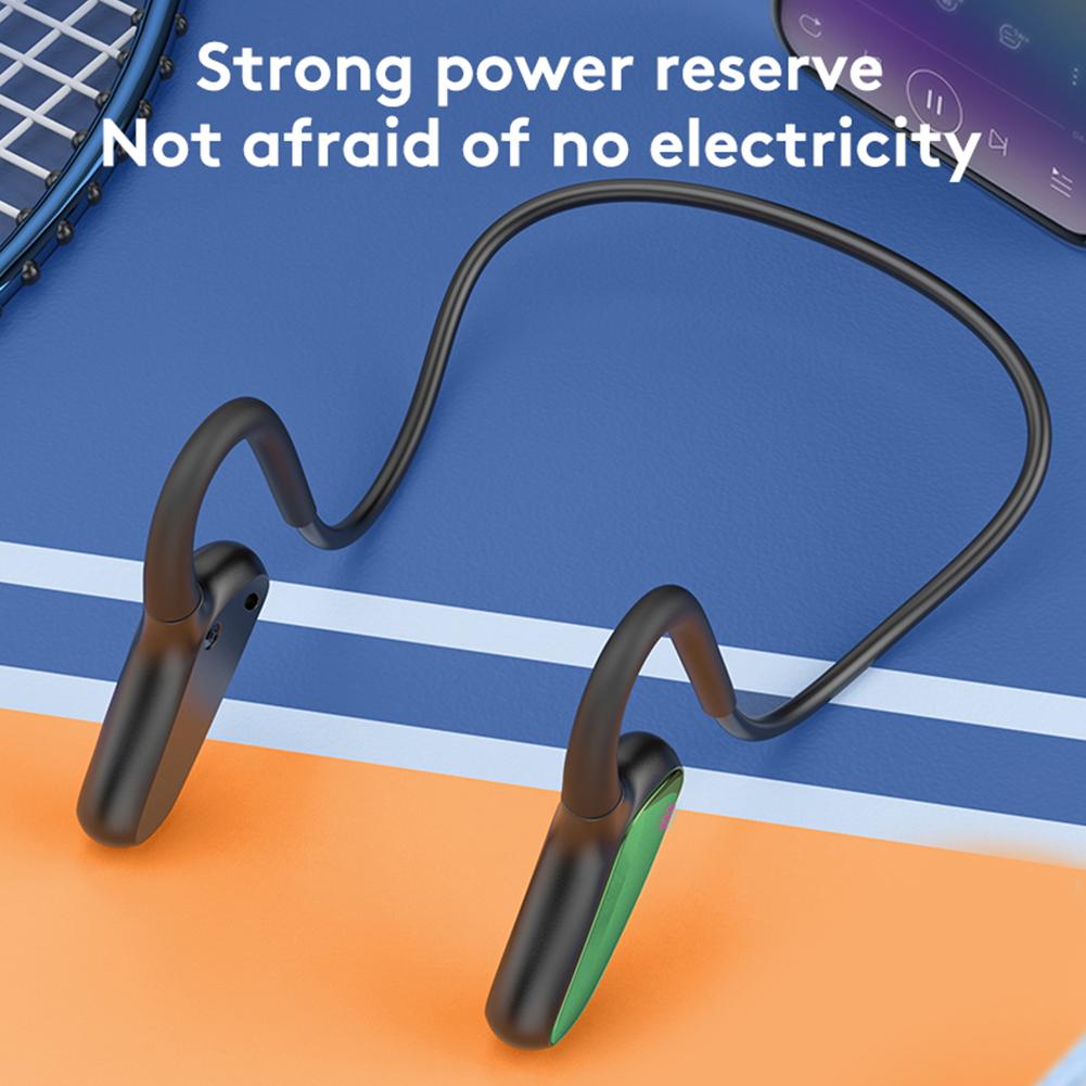 Bone Conduction Wireless Headphones Waterproof Single Ear Clip Earphones Bluetooth Sport Gamer Headset Mic Earbud BK3266 Stereo