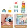 Kid Silicone Castle Stack Cup Toys Color Digital Cognitive Building Blocks Brain Response Battle for Early Education Games Toy