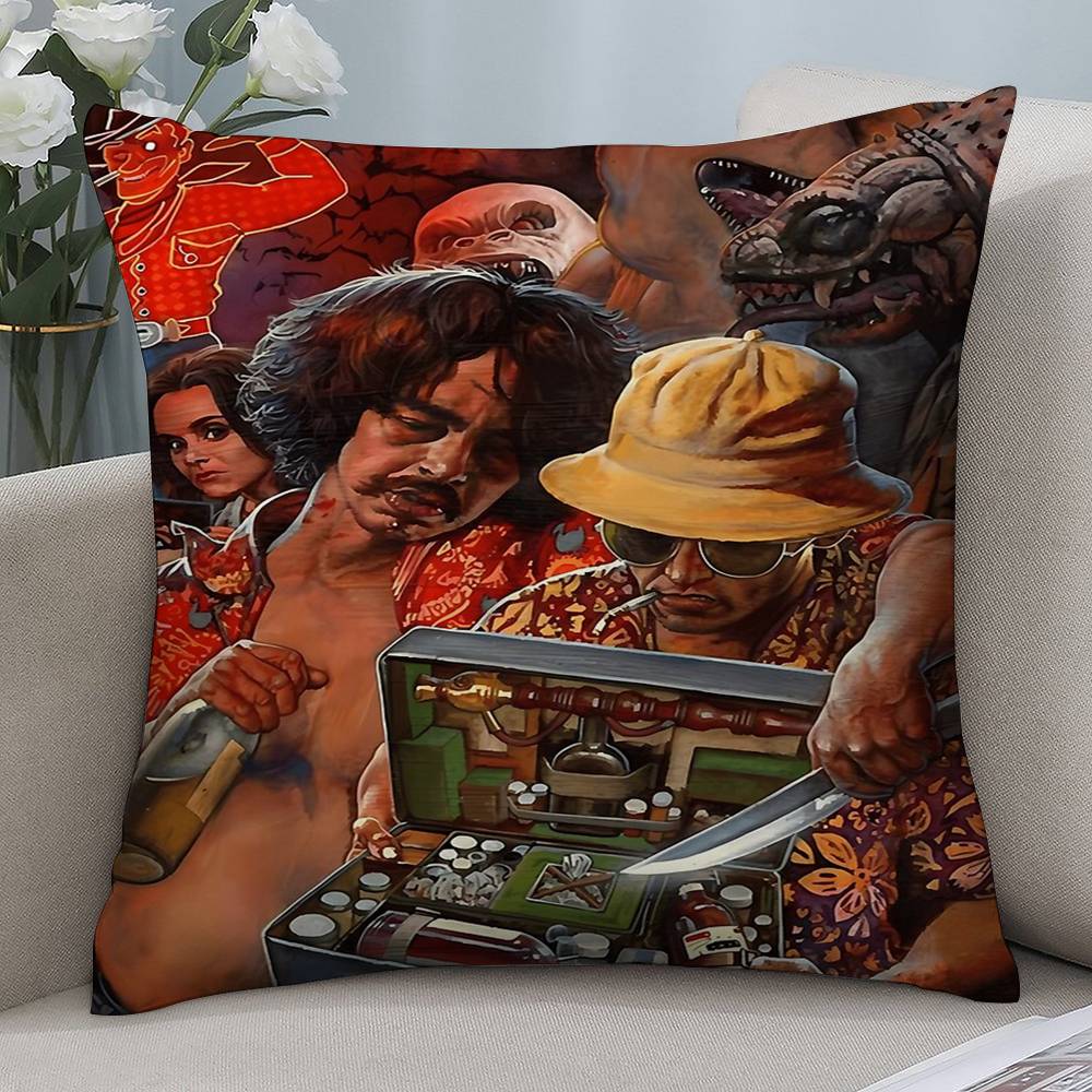 

Fear and Loathing in Las Vegas Pillow Case Short plush Double-sided Print Square Throw Pillow Covers Sofa Home Cushion Decor 12x12Inch