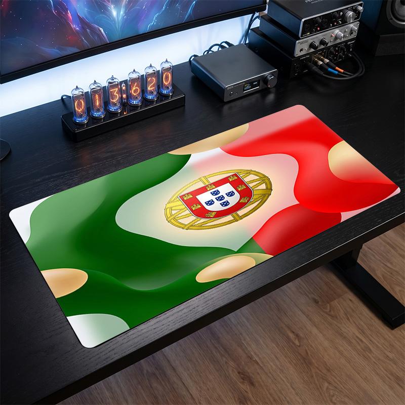 Portugal Football Crest Mouse Pad, Extended Non Slip Rubber Desk Mat for Gaming Office Laptop Fan Gift
