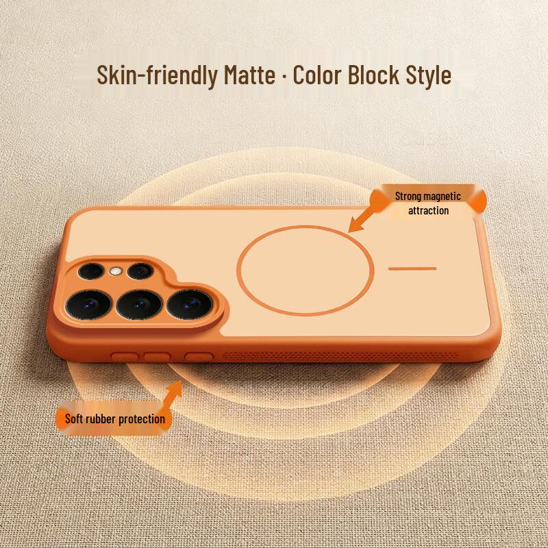 HOLDZU Tactile Color-Block Magnetic Phone Case for Samsung S26 Series