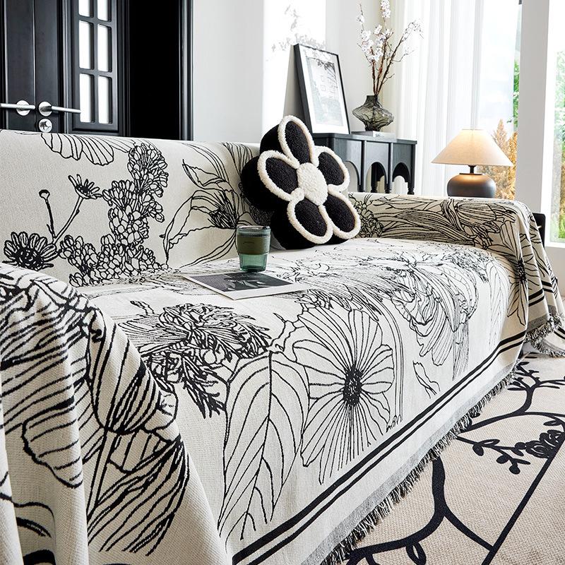 Chenille Tassel Towel One Piece Dust-proof Sofa Seat Cushion Four Seasons Universal Full Cover Cloth Available on Both Sides