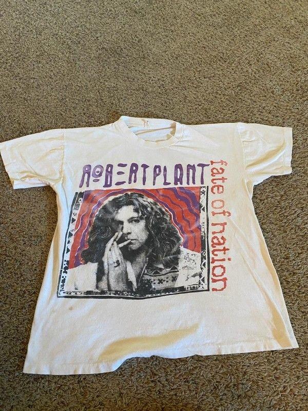 90s Robert Plant Tour White T shirt Remake Retro style tee Men Women NH24523 Unisex T-Shirt XXXL