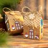 24 Set Christmas Gingerbread House Kraft Paper Packaging Box Small Paper Gift Bags Xmas Treats Party Favors Stocking Stuffers