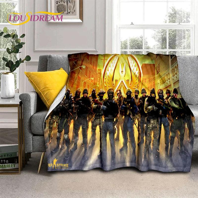 Counter Strike Game,CS GO,Gamer 3D Blanket,Soft Throw Blanket for Home Bedroom Bed Sofa Picnic Travel Office Cover Blanket Kids