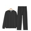 2025 Japan Korea Autumn Winter Women's Sweatshirt and Sweatpants Set with Round Neck, Cultural Shirt, and Thin Hooded Jacket