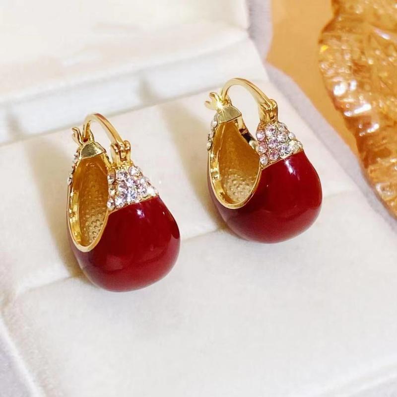 Fashion ins cold wind simple light luxury high-end ear buckle temperament geometric earrings women's small and versatile tide earrings