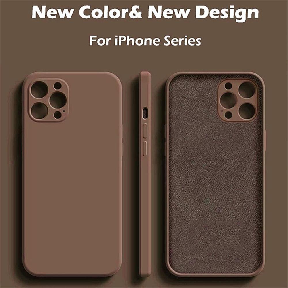 For Iphone 16 ProMax Case Original Liquid Silicone Soft TPU Phone Cover For For Iphone 15 14 13 14 11 Pro Max Mini 14 15 16 Plus Coque