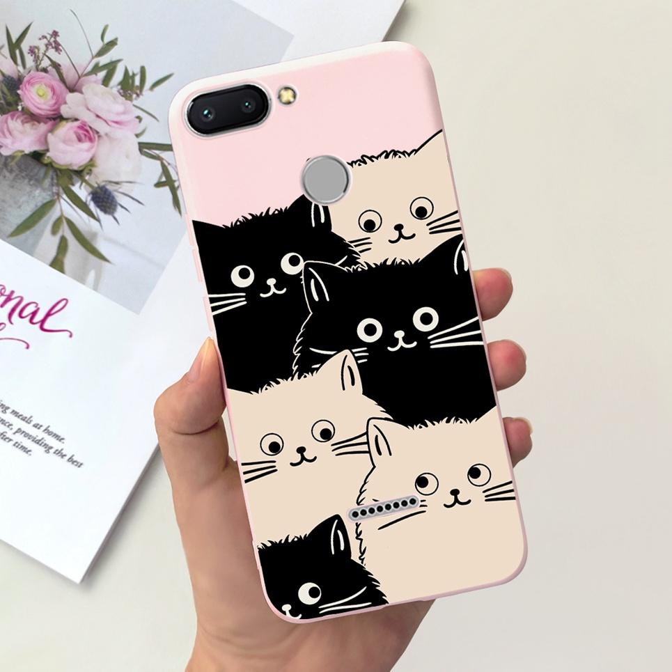 For Cover Xiaomi Redmi 6 6A 6Pro Bumper Shell Fashion Stylish Design Phone Cover For Redmi6 Redmi6a Soft Liquid Silicone Fundas