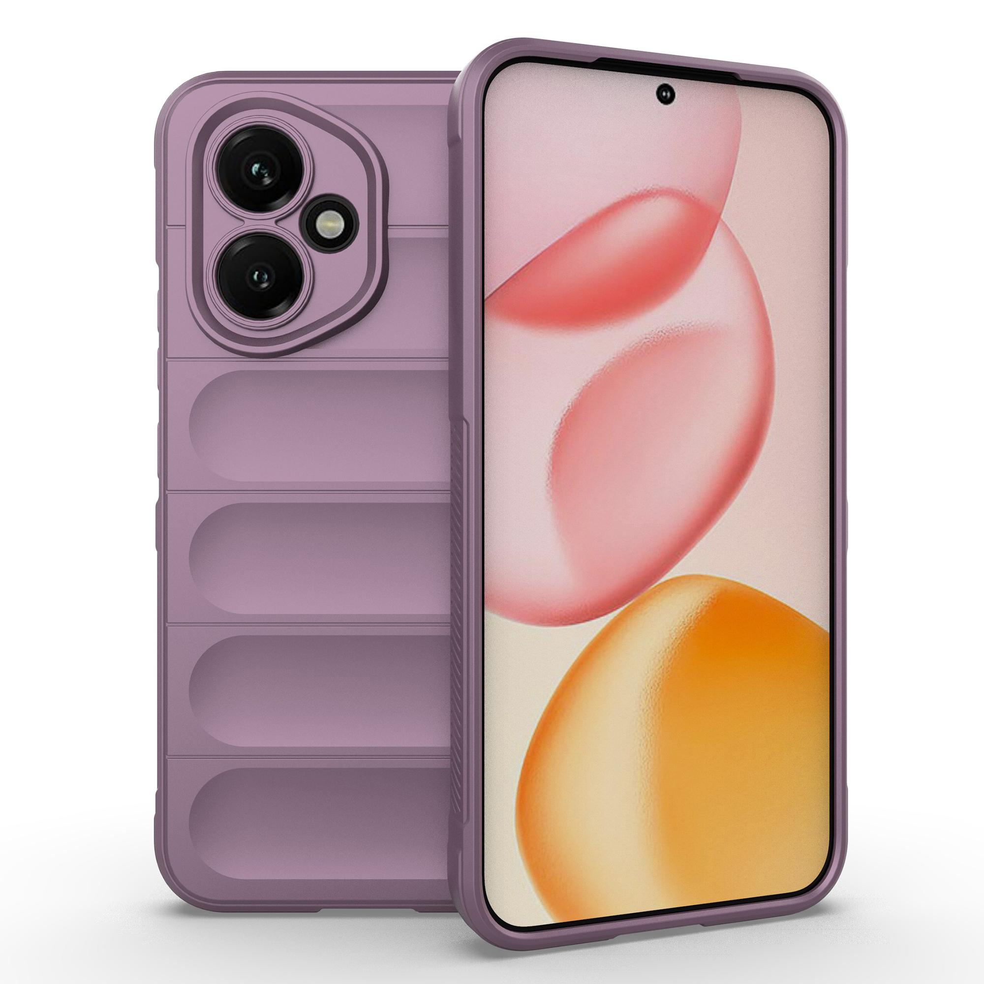 

Для Honor 400 5G (Глобальный) Противоударный чехол из мягкого ТПУ, прочная задняя крышка для телефона Light Purple