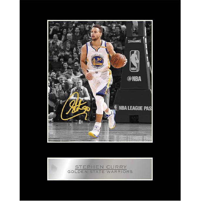 Stephen Curry Print Signed Mounted Photo Display Printed Autograph