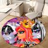 Personalized M-Monster High Draculaura Round Chair Office Rug - Perfect for Mat, Office Chair & More - Ideal Gift for Birthdays and Holidays