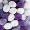 Pompons 15 mm dégradé violet x 45