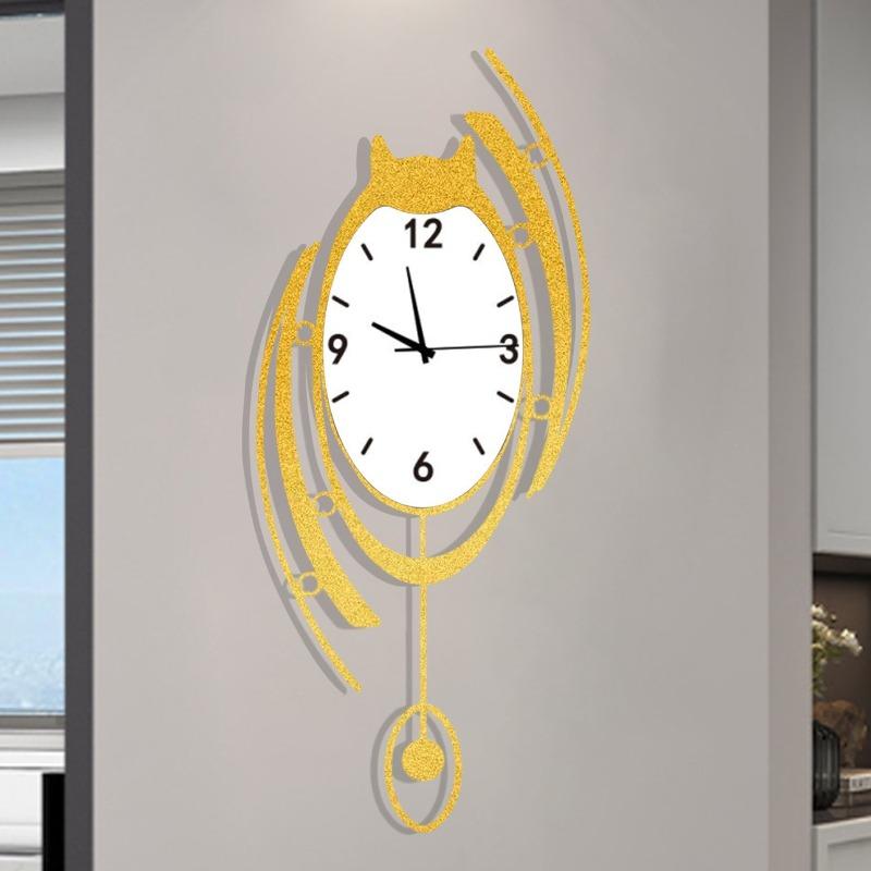 Modern Wall Clock Aesthetic Wall Watch Nordic Luxury Elegant Pendulum Clocks Minimalist Silent Decorative Living Room Watches