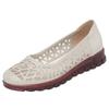 Mesh soft leather summer flat-bottomed sandals hollow breathable thin single shoes beef tendon soft-soled shoes
