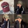 Trendy Vintage Style English Embroidery Baseball Cap For Women Sun Protection