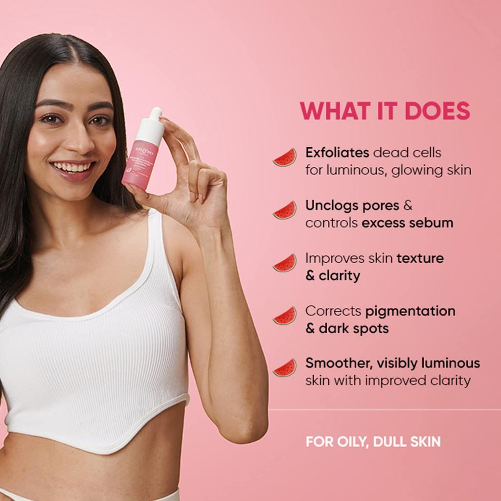 Dot & Key Suero Facial Glow de Sandía con 10% de Ácido Glicólico, Con KojicI, Dirigido a la Pigmentación y la Piel Grasa (20 ml)
