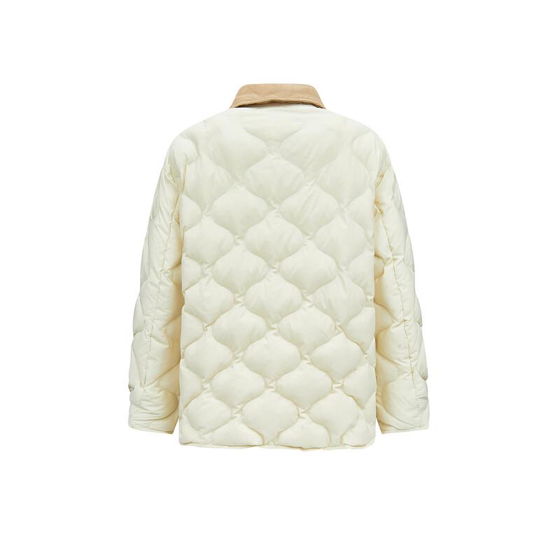 

Semir Women s Lightweight Mid-Length Loose-Fit Down Jacket with Corduroy Collar M