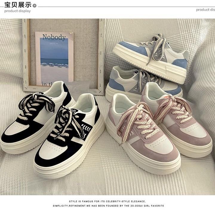 Autumn New Platform Muffin Shoes Women's Summer 2025 Casual Versatile Sports Board Shoes Ins Tide Increase White Shoes