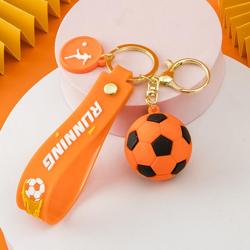 Football Cup Mini Simulation Football Keychain Pendant Soft Rubber Car Backpack Hanging Decoration Sports Meeting Small Gift