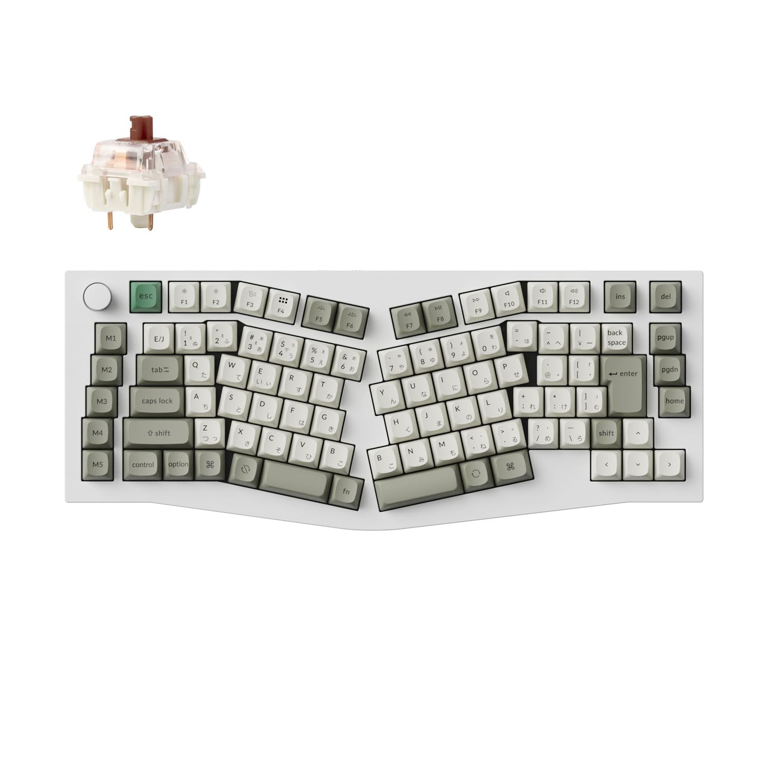 

Keychron shell Gateron Jupiter mechanical brown switch JIS RGB hot swap Mac Win compatible keyboard, white, (hot swap), 2.4GHz/Bluetooth 5.1/wired