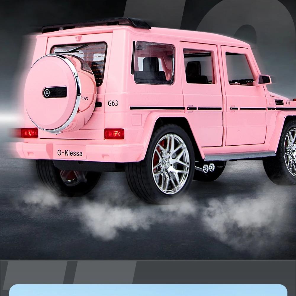 1/24 Alloy Die-cast Benz G63 Car Model Simulation Sound and Light Off-road Vehicle Toys Children's Birthday Gift Christmas