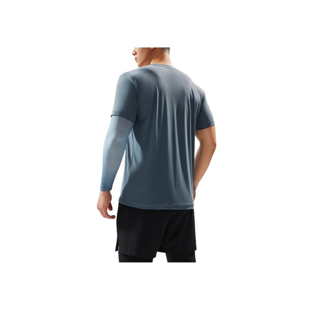 Li-Ning Fitness Series Letter Moisture Wicking Breathable Round Neck Short Sleeve T-Shirt Men Tops Luo-Dai-Qing ATSU063-5
