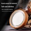 Large Glass Storage Jar with Acacia Wood Lid for Dried Tangerine Peel, Tea, Grains, and Pickling.