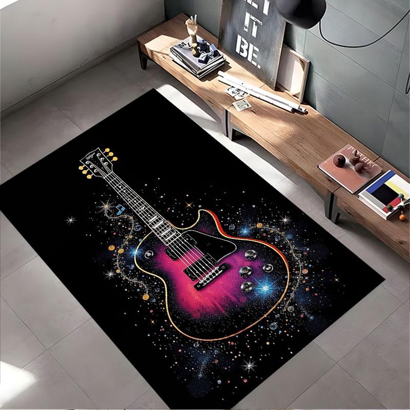 Electric Guitar Galaxy Design suitable as a non-slip mat for the living room or bedroom sofa