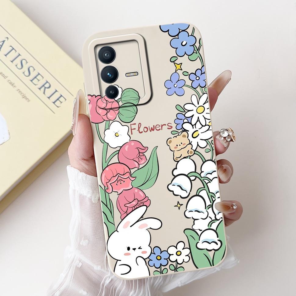 Fashion Panda Cover For Vivo V23 5G Case V2130 V2303 Soft Silicone TPU Fundas Phone Cases For Vivo V 23 V23 5G Back Cover Bumper