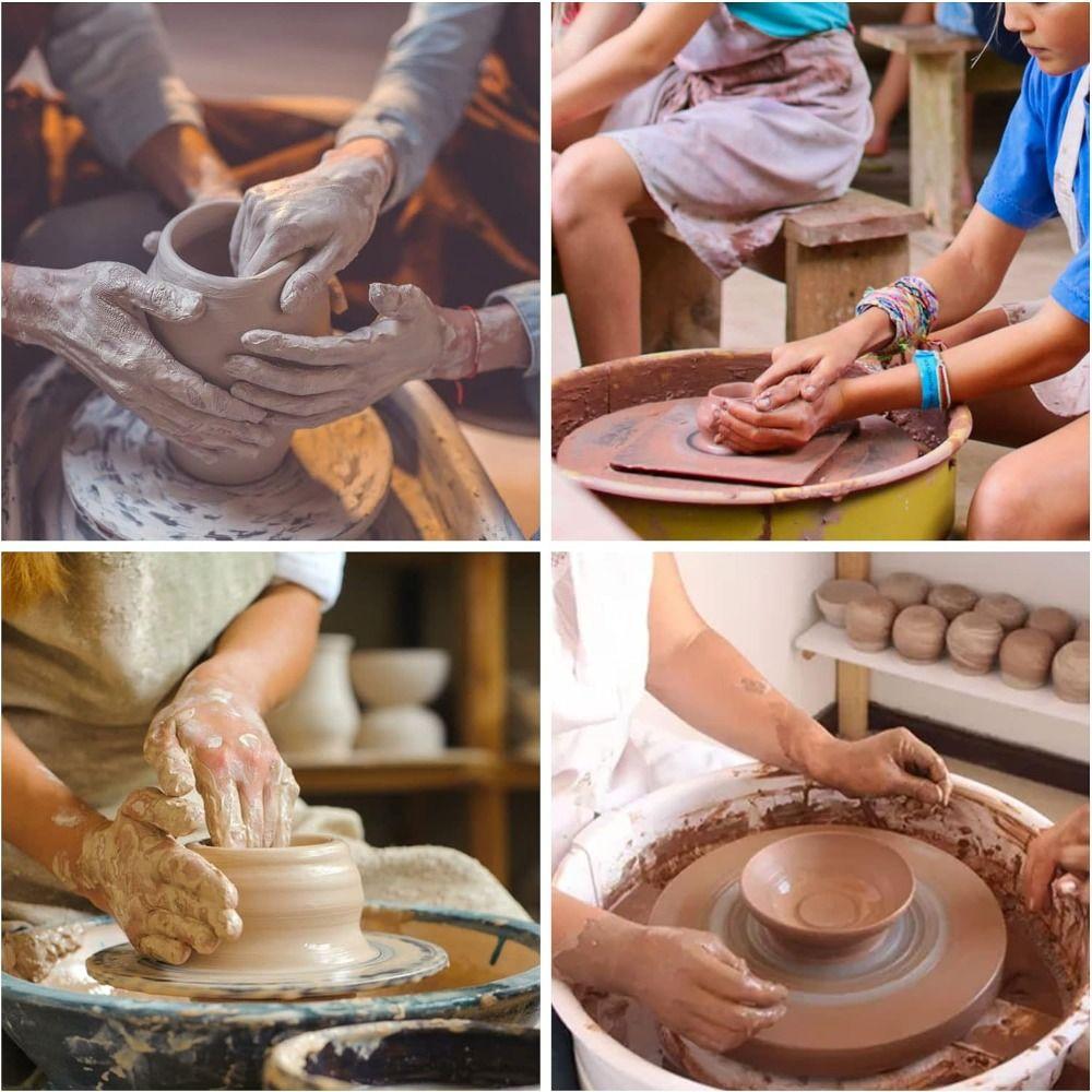 PVA Round Clay Throwing Cloth Yellow Clay Wheel Bats Cloth  For Making Pottery Ceramics