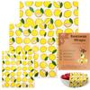 Practical Freshness Keeping Beeswaxs Cloth Set 3 Pack Natural To Food Wrap Kitchen Supplies Portable for Household Use