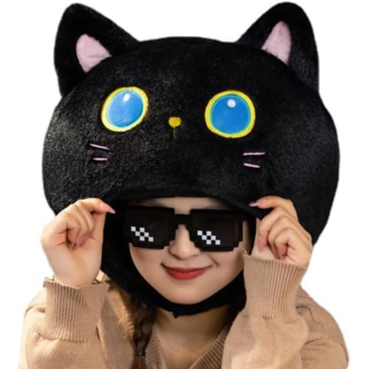 [DOKiDOKi] Cat Hat Cosplay Cat Black Cat Halloween Transformation Mask Head Headgear Plush Toy Kigurumi Headgear Fluffy Cute Halloween 3708 3727 3835