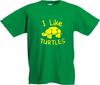 I LIKE TURTLES - FUNNY SLOGAN YELLOW PRINT Mens Womens Kids Girls Boys T-Shirt