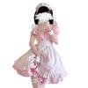 Japanese pink maid outfit short sleeve girl maid dress cosplay Anime cos Cafe maid outfit