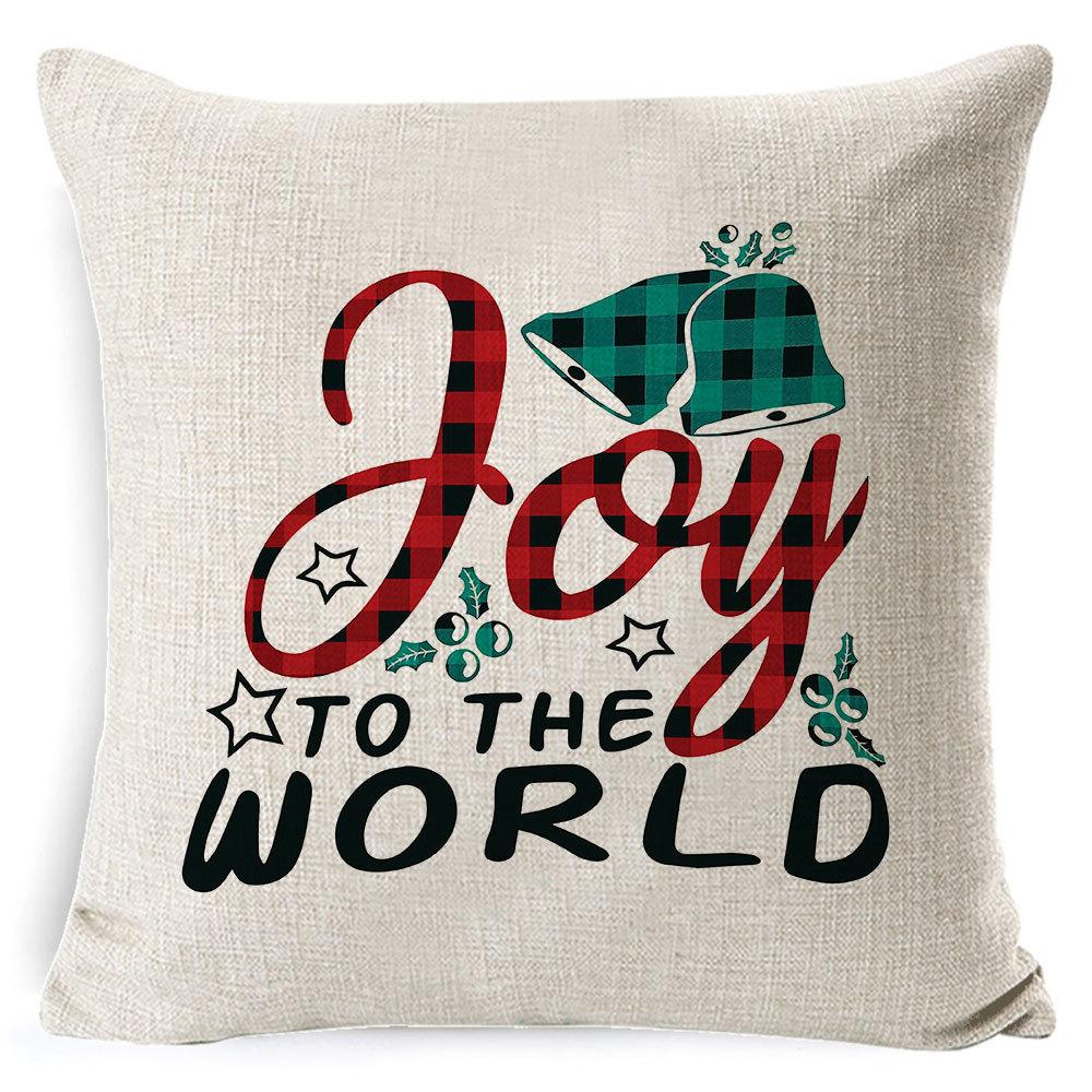 Christmas Pillowcase Gray and White Plaid Office Lumbar Support Home Bedside Cushion Car Neck Cushion