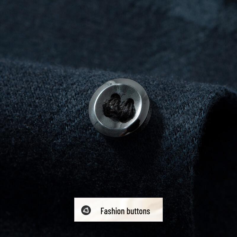 Men's Wool Blend Fleece-Lined Long Sleeve Shirt
