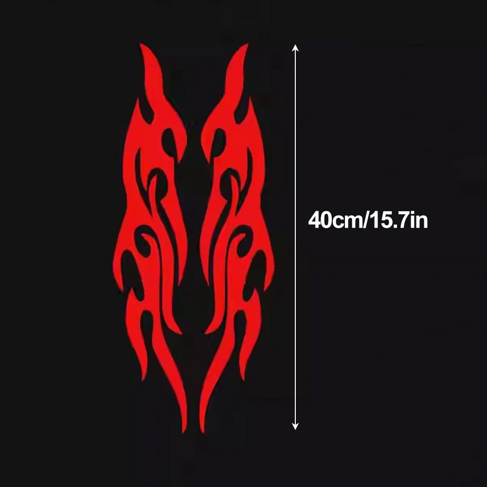 2 Stück Reflektierende Flammenform Motorradaufkleber Flammenaufkleber Wasserdichter Autoaufkleber Aufkleber Motorradzubehör Universal