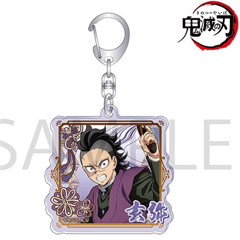 Anahtarlık Kolye Anime Demon Slayer Kimetsu No Yaiba Kamado Tanjirou Çift Taraflı HD Çanta Kolye Hayranlar İçin Hediye Cosplay Aksesuarları Takı Hediye
