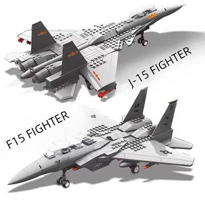 Große F15 J-20 Militärkampfjet Bausteine Zusammengebaute Spielzeuge Jungen profitieren Intelligenz Kinder Geschenke P-51 Jäger