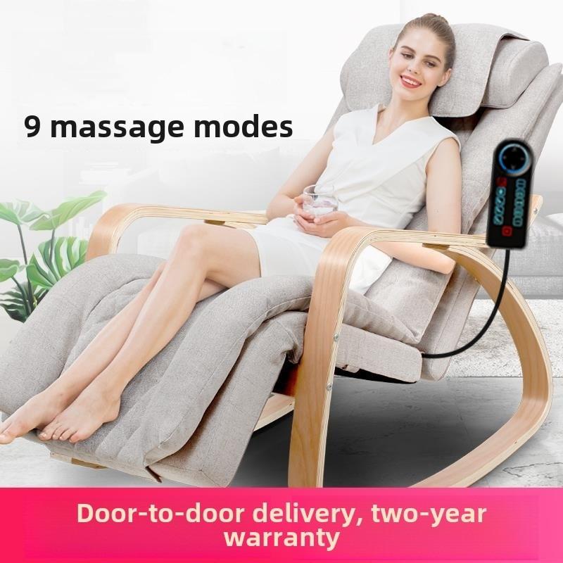 Ergonomic Massage Rocker Recliner Chair Heat And Vibration Neck Back Massage Removable Comfy Overstuffed Living Room Lounge Chai