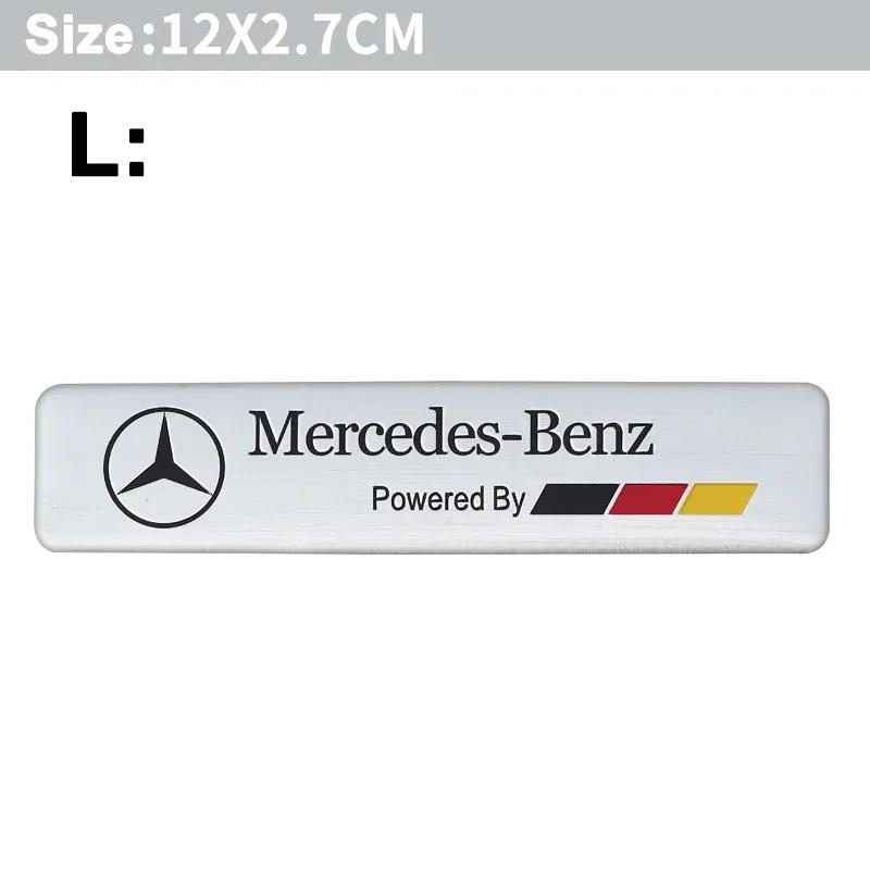 AAVV1 Car Aluminum Sticker Emblem Badge Decals Accessories For Mercedes-Benz A/B/GLA/CLA Smart AMG W108 W124 W126 W140 W168 W169 W176