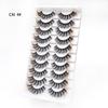 Manufacturer Wholesale 10 Pairs of Colored 3D False Eyelashes, European and American Multi-level Messy and Dense 3D Eyelashes, Cross-border Supply