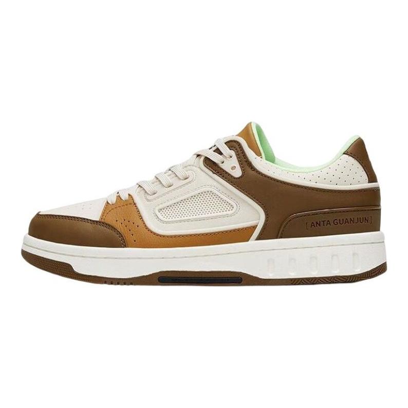 Anta Champion All-Weather Series Non-Slip Shock Absorption Low-Top Sneakers Men Sneakers Brown Yellow White 112318011A-3