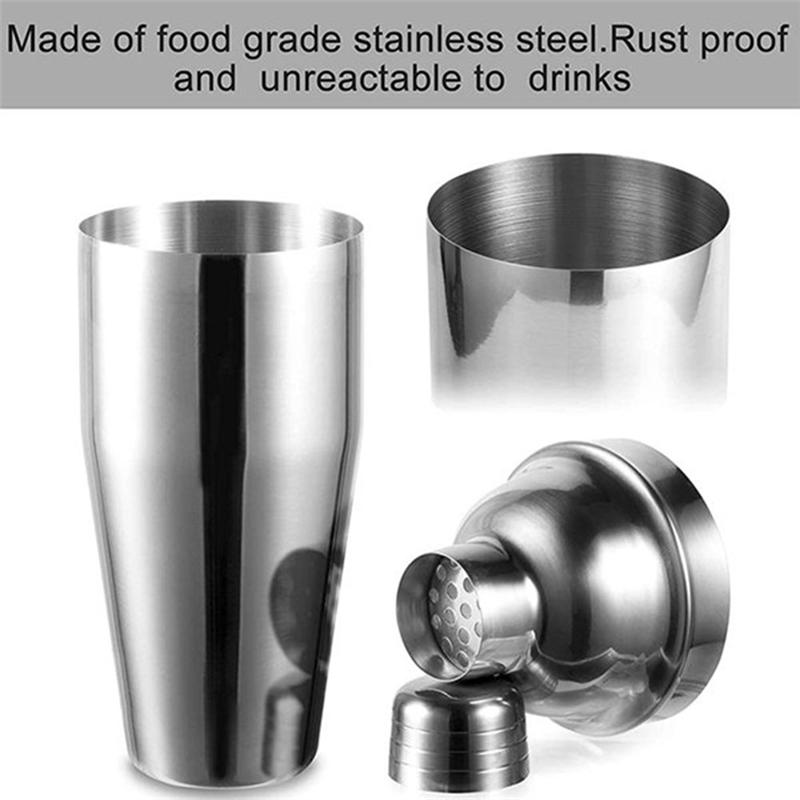 

2025+ 750ML Cocktail Shaker Mixer Stainless Steel Wine Boston Shaker for Bartender Drink Party Bar Tools China Mainland