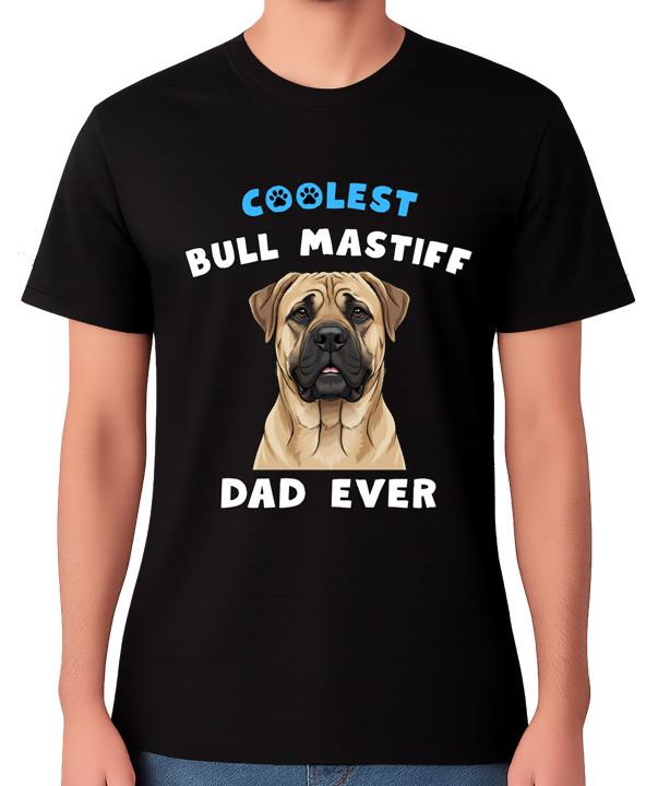 Coolest Bull Mastiff Dad Ever T-Shirt Dog Lover Father Gift Unisex Tee S