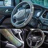 Luxury 3D Square Diamond Steering Wheel Cover fit 37.5-38cm Ultra Bling Crystal Car Van Decor Covers Auto Styling