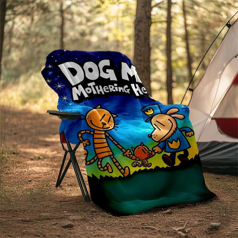 Dog Man Theme Printed Blanket - Perfect for Couch, Bed, Travel & Outdoor Use | Machine Washable, Cozy & Durable.